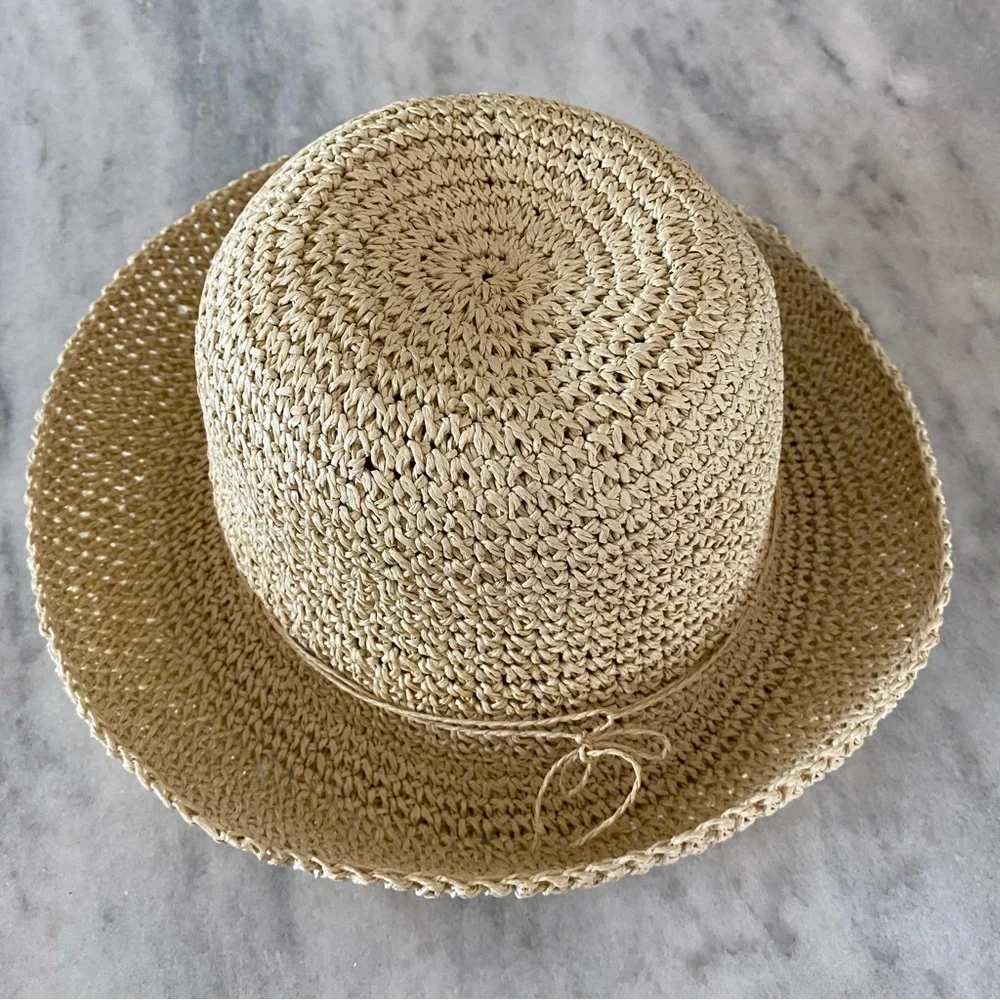Cream Beige Straw Hat Gorgeous Summer Hat Sun Hat Beach Hat Neutral Color Hat
